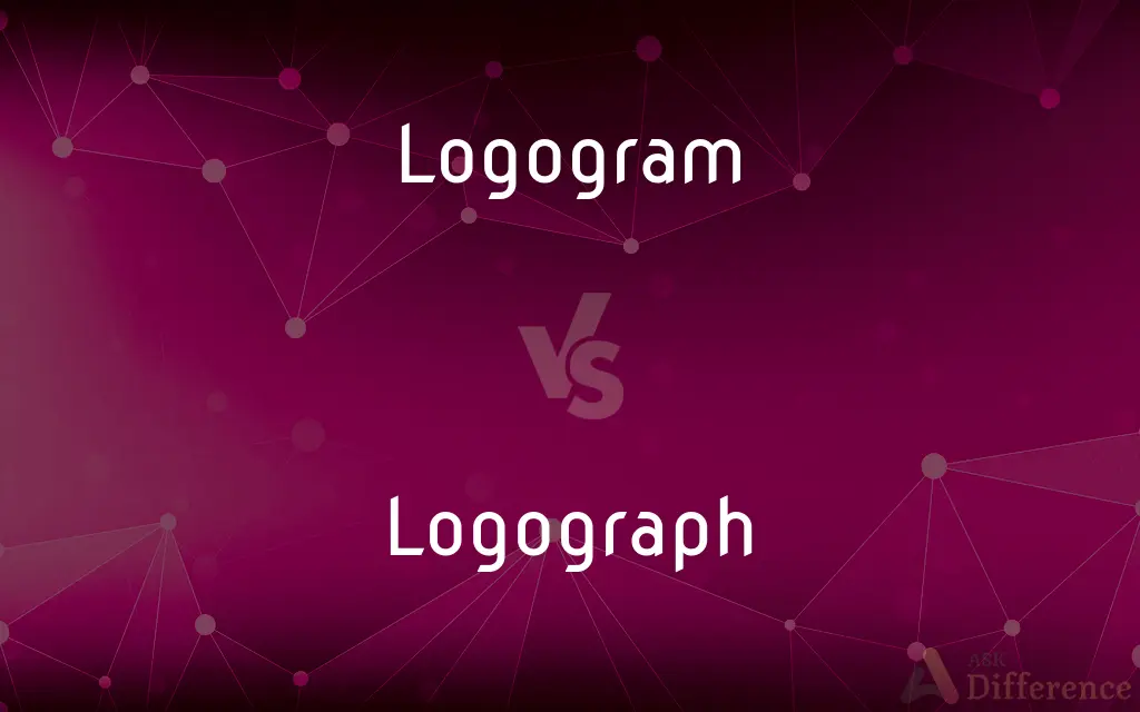 Logogram vs. Logograph — What's the Difference?