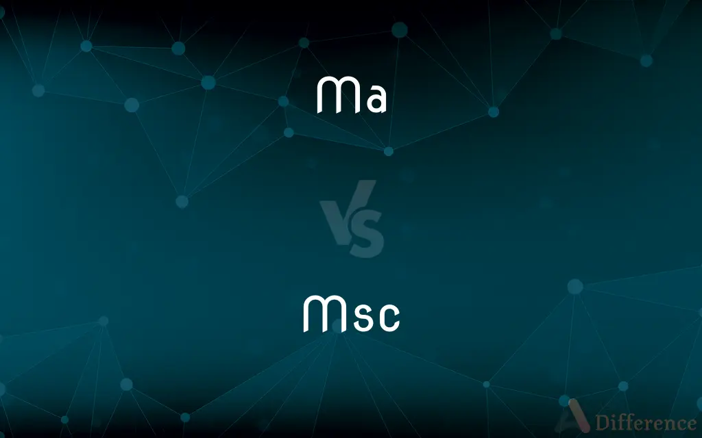 Ma vs. Msc — What's the Difference?