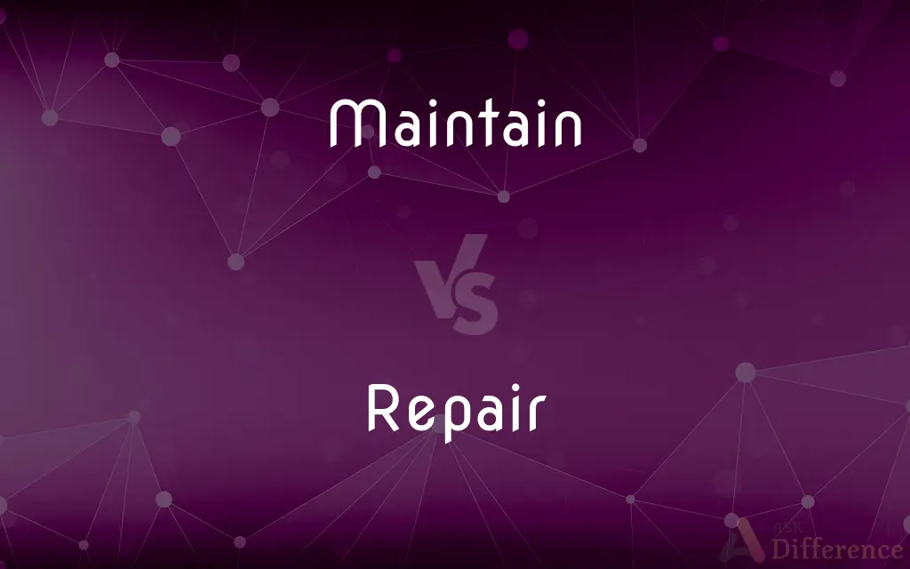 Maintain vs. Repair — What's the Difference?
