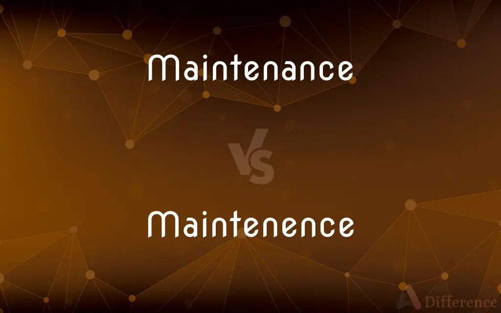 Maintenance vs. Maintenence — What's the Difference?