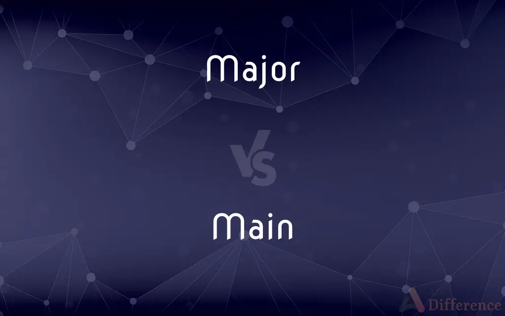 Major vs. Main — What's the Difference?