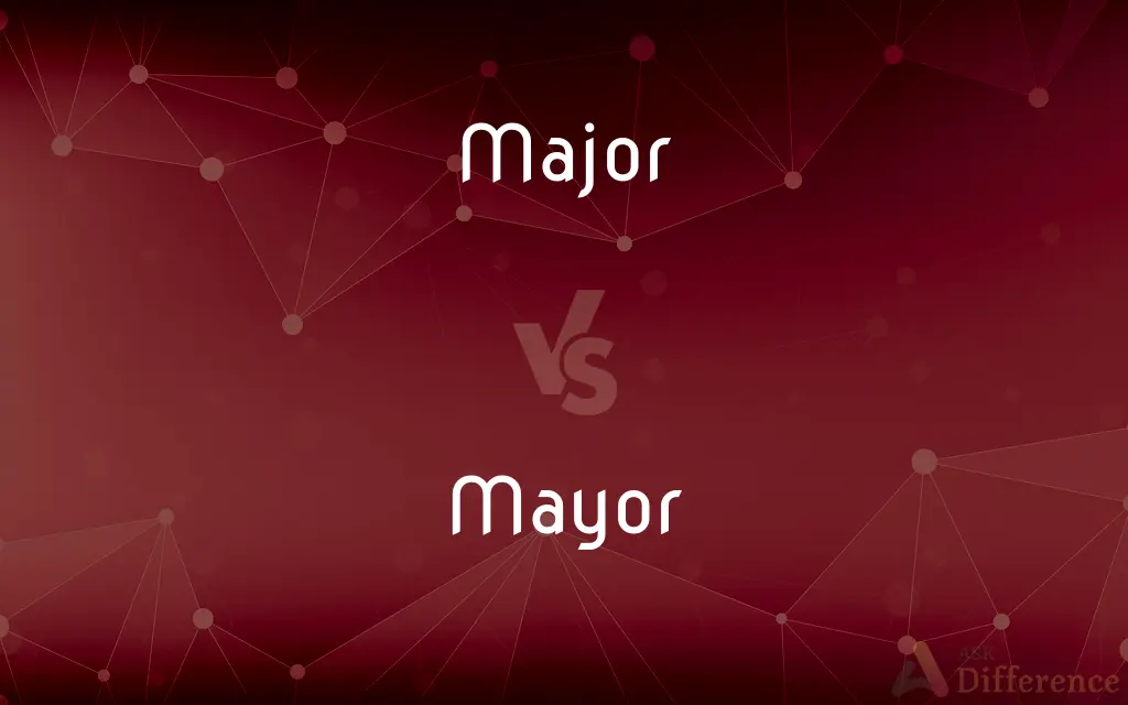 Major vs. Mayor — What's the Difference?
