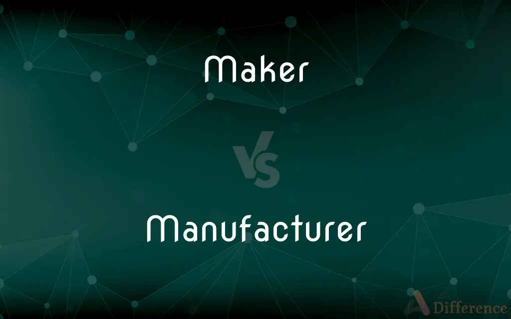 Maker vs. Manufacturer — What's the Difference?