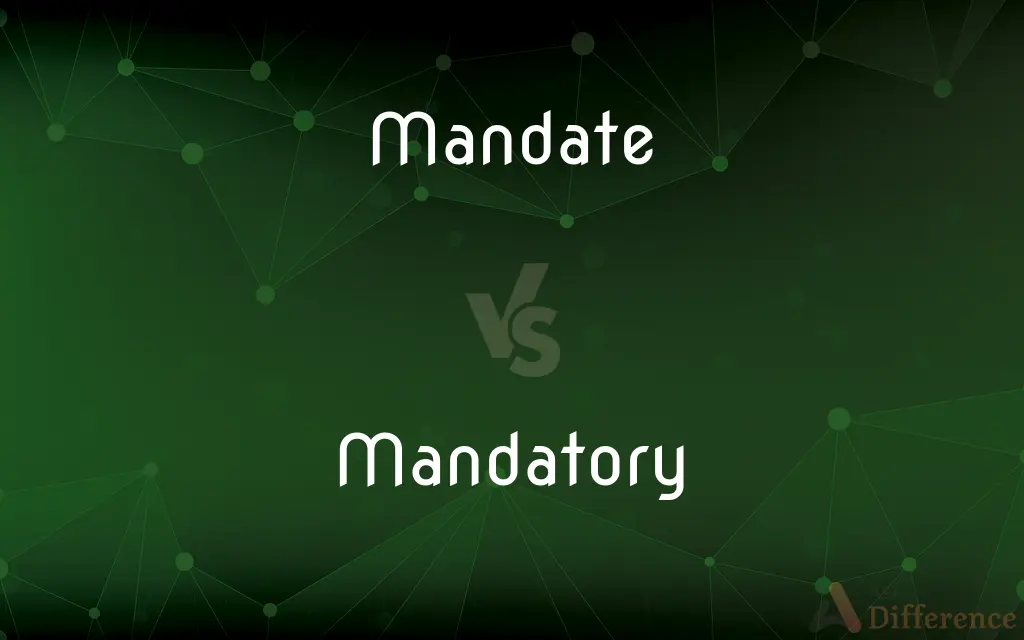 Mandate vs. Mandatory — What's the Difference?