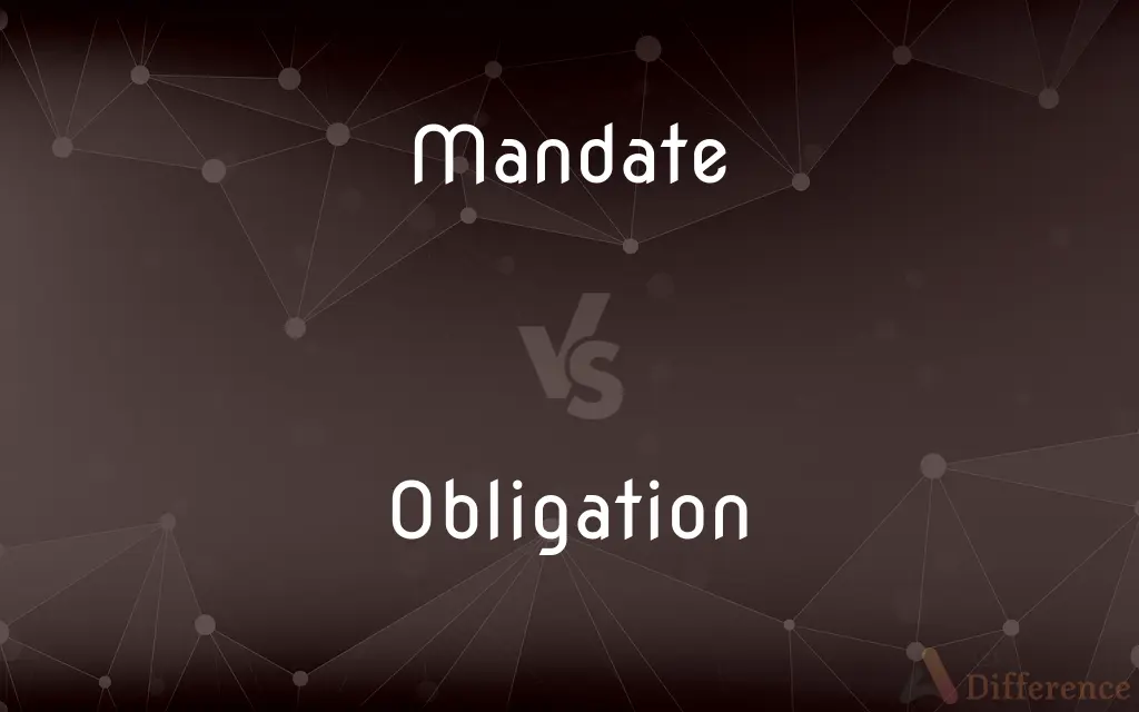 Mandate vs. Obligation — What's the Difference?