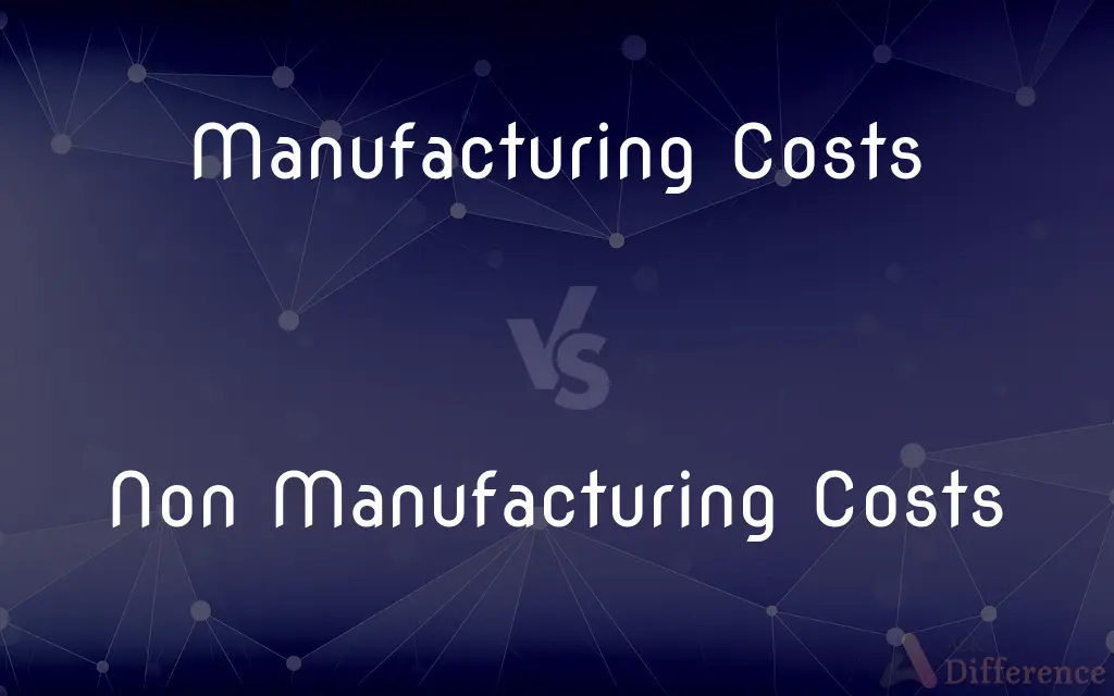 Manufacturing Costs vs. Non Manufacturing Costs — What's the Difference?