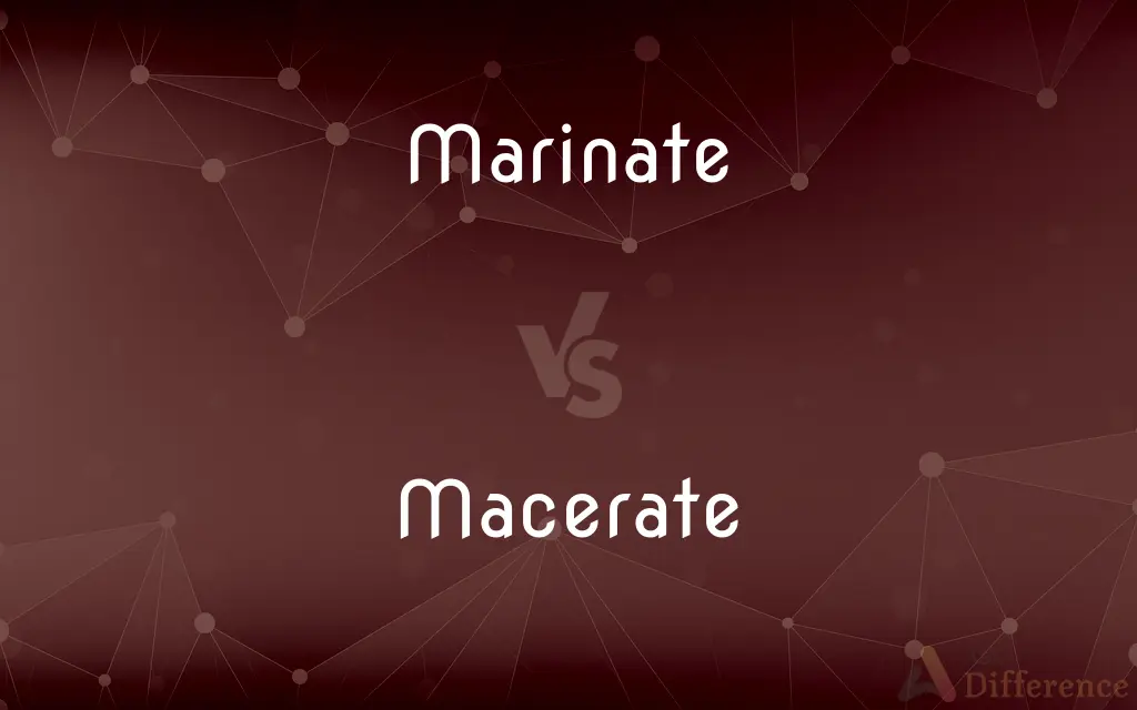 Marinate vs. Macerate — What's the Difference?