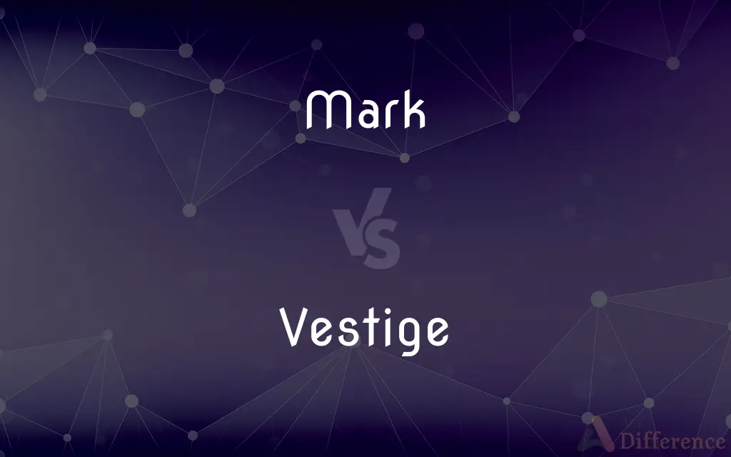 Mark vs. Vestige — What's the Difference?
