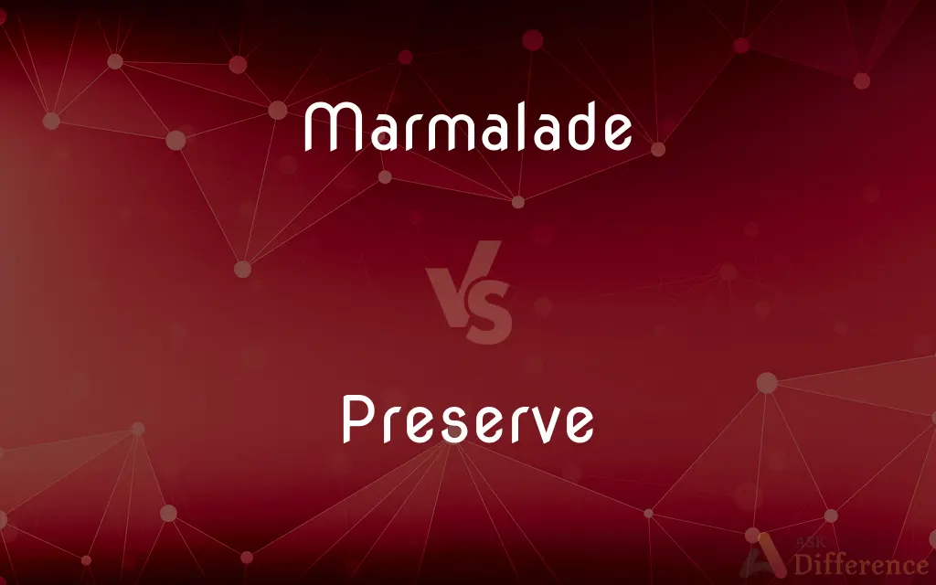 Marmalade vs. Preserve — What's the Difference?