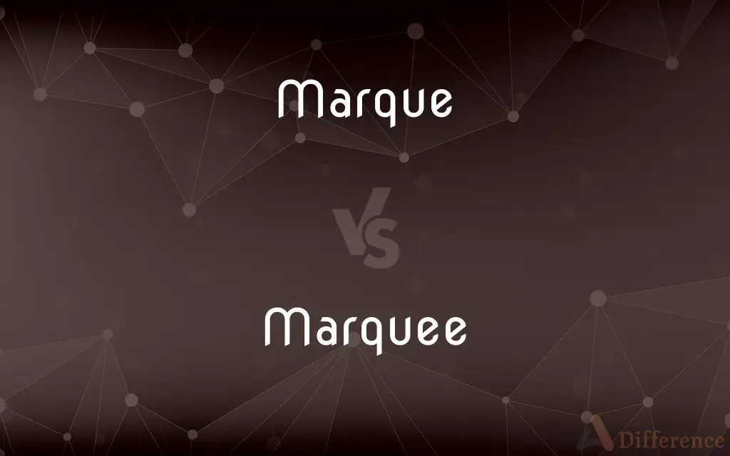 Marque vs. Marquee — What's the Difference?