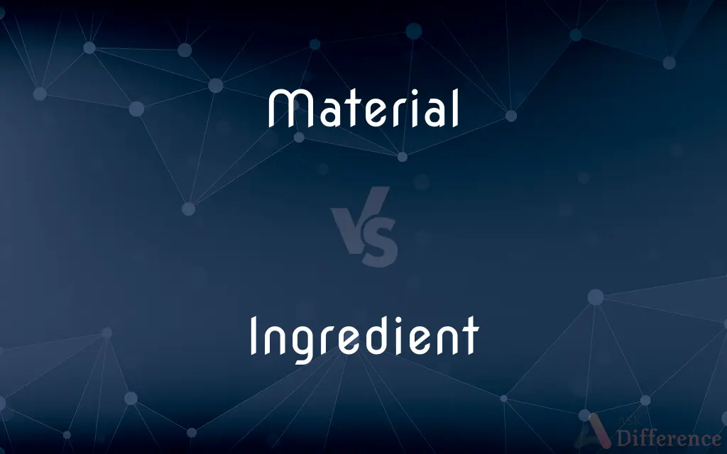 Material vs. Ingredient — What's the Difference?