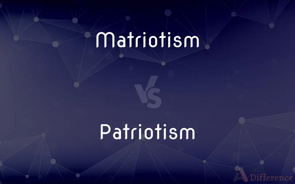 Matriotism vs. Patriotism — What's the Difference?