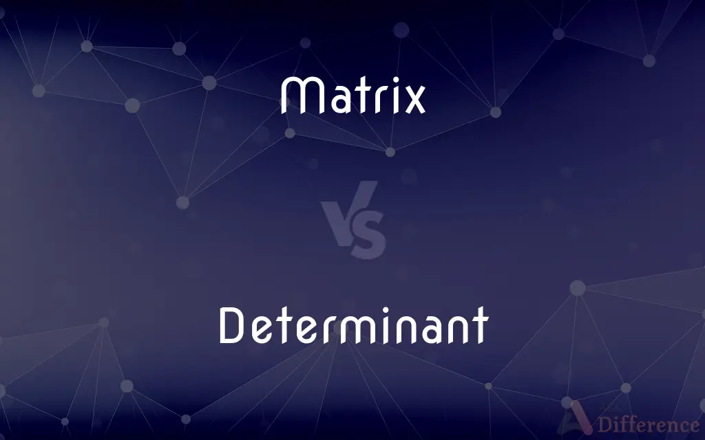 Matrix vs. Determinant — What's the Difference?