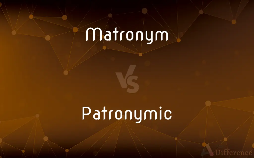 Matronym vs. Patronymic — What's the Difference?
