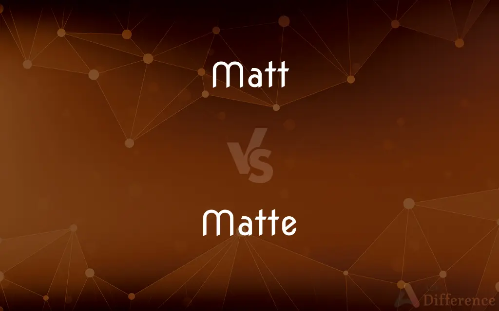 Matt vs. Matte — What's the Difference?
