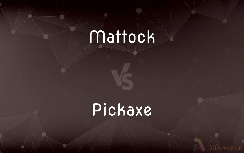 Mattock vs. Pickaxe — What's the Difference?