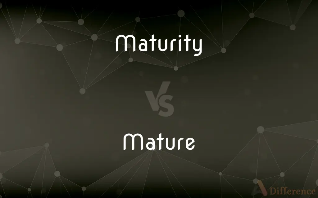 Maturity vs. Mature — What's the Difference?