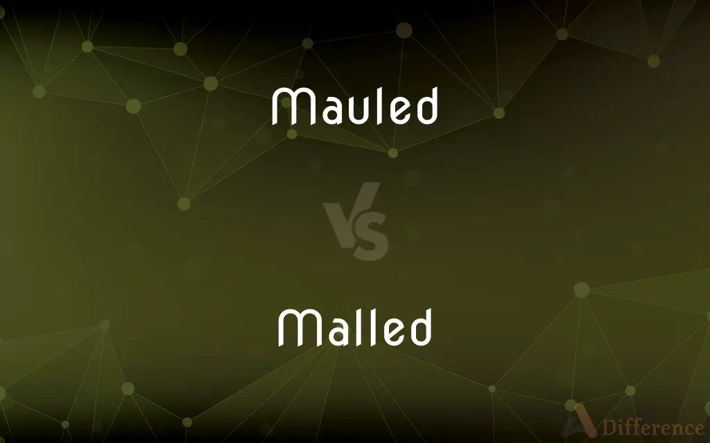 Mauled vs. Malled — What's the Difference?