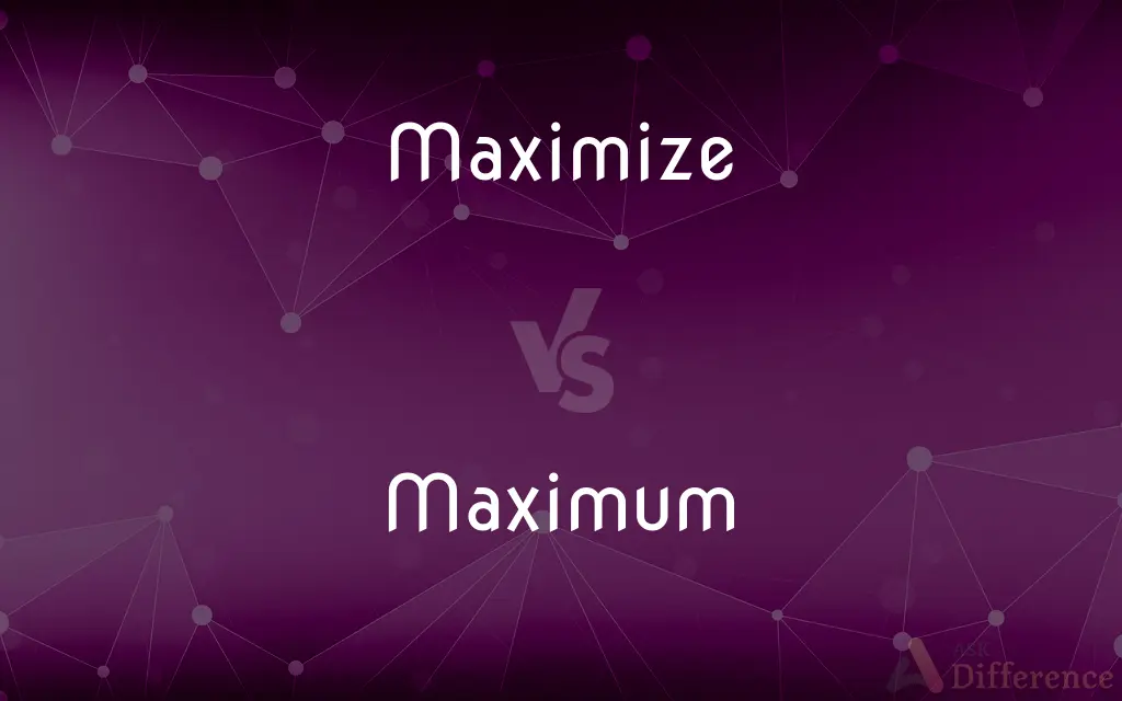Maximize vs. Maximum — What's the Difference?