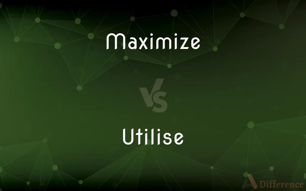 Maximize vs. Utilise — What's the Difference?