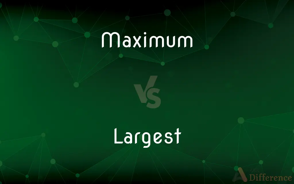 Maximum vs. Largest — What's the Difference?