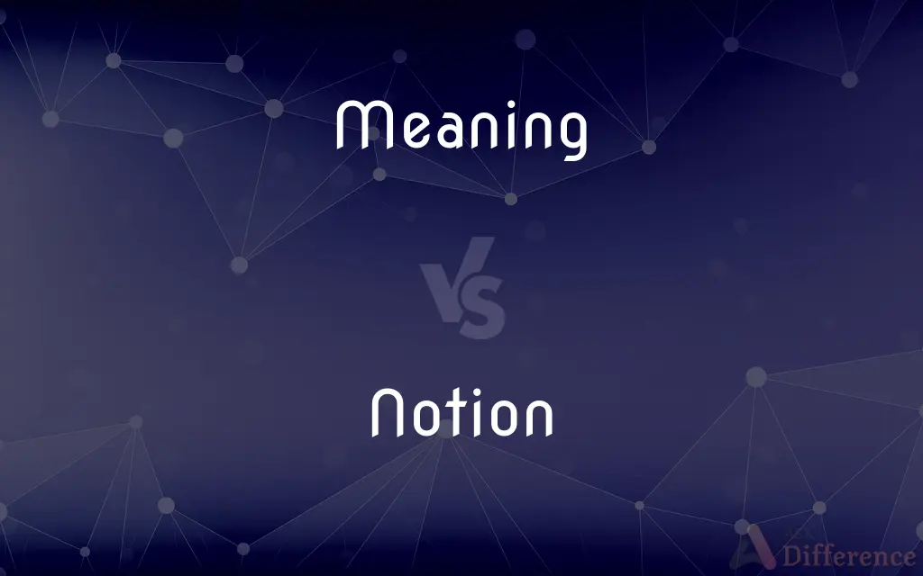 Meaning vs. Notion — What's the Difference?