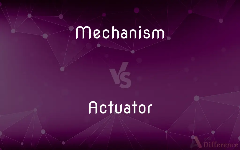 Mechanism vs. Actuator — What's the Difference?