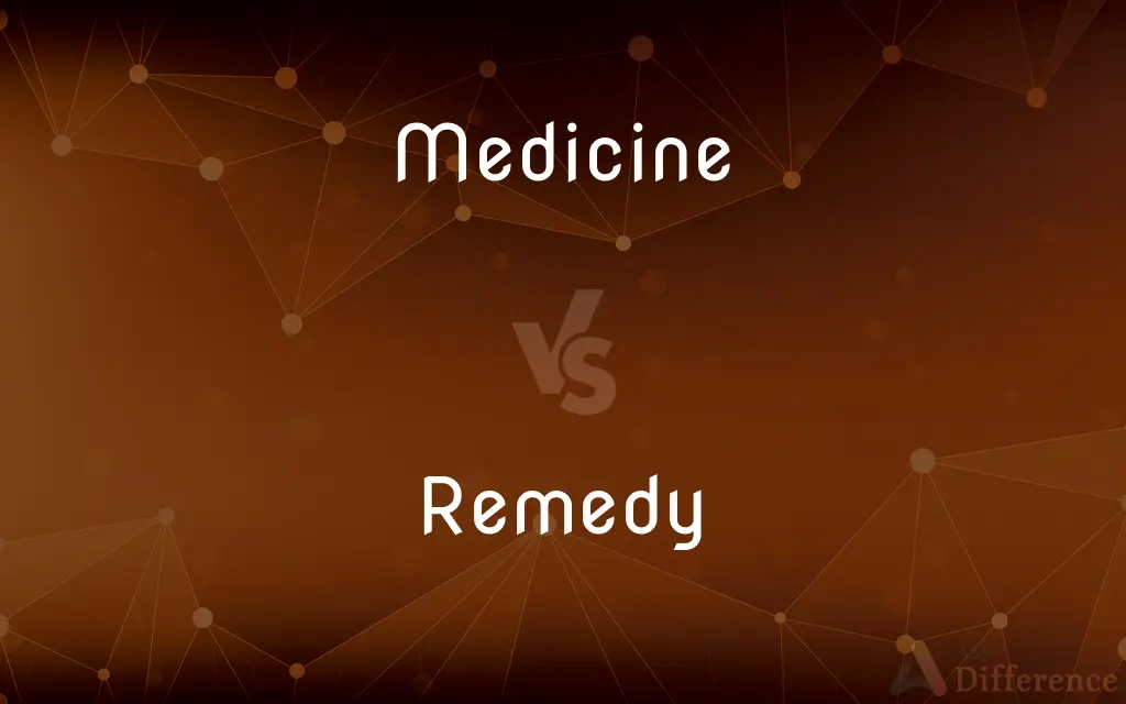 Medicine vs. Remedy — What's the Difference?