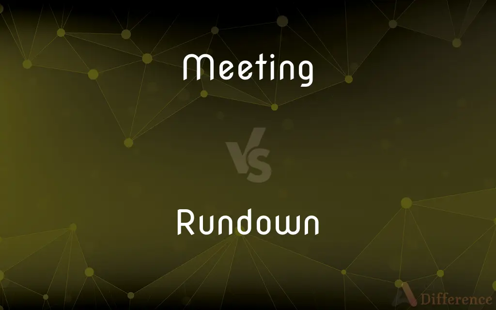 Meeting vs. Rundown — What's the Difference?