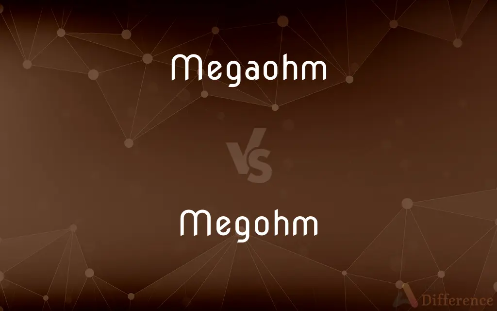 Megaohm vs. Megohm — What's the Difference?