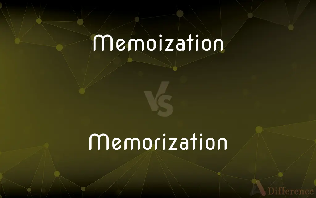 Memoization vs. Memorization — What's the Difference?