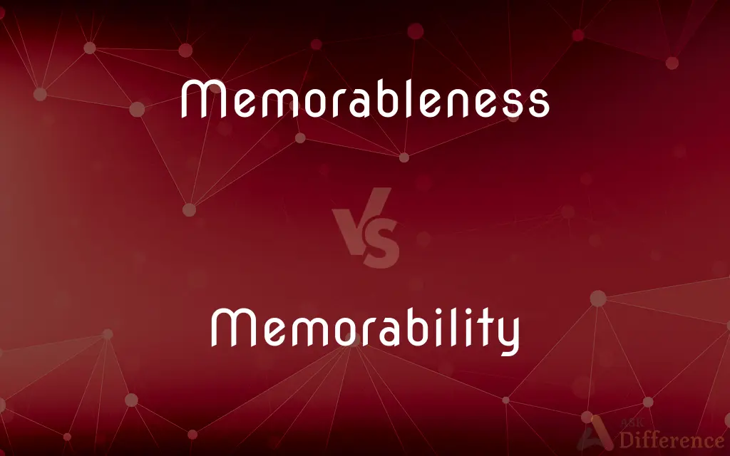 Memorableness vs. Memorability — What's the Difference?