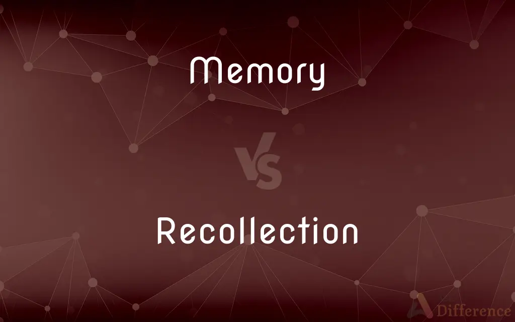 Memory vs. Recollection — What's the Difference?
