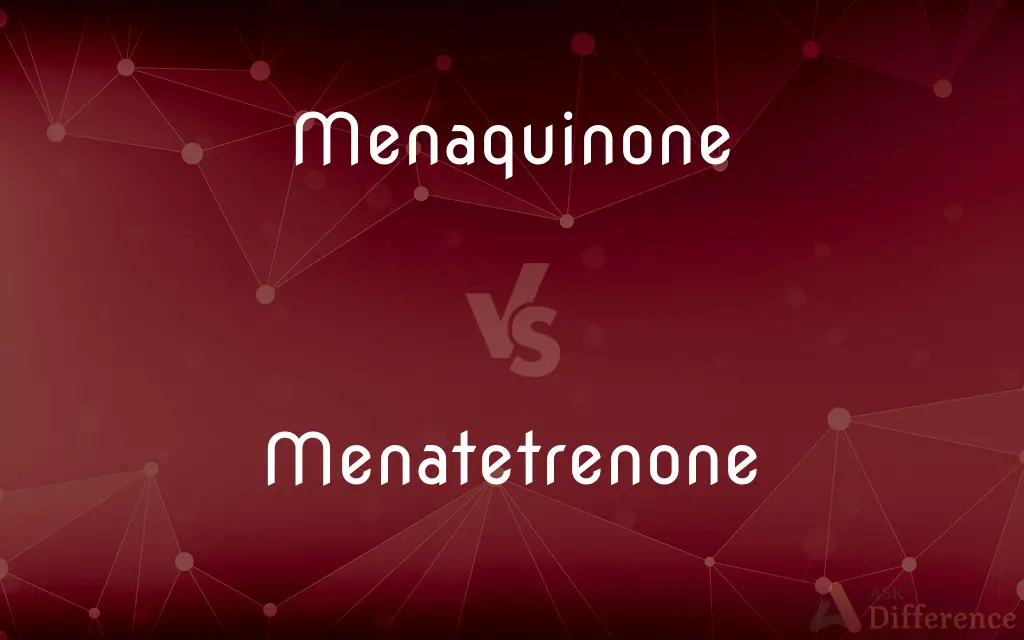 Menaquinone vs. Menatetrenone — What's the Difference?