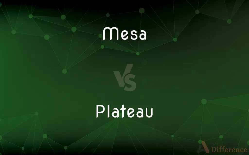 Mesa vs. Plateau — What's the Difference?