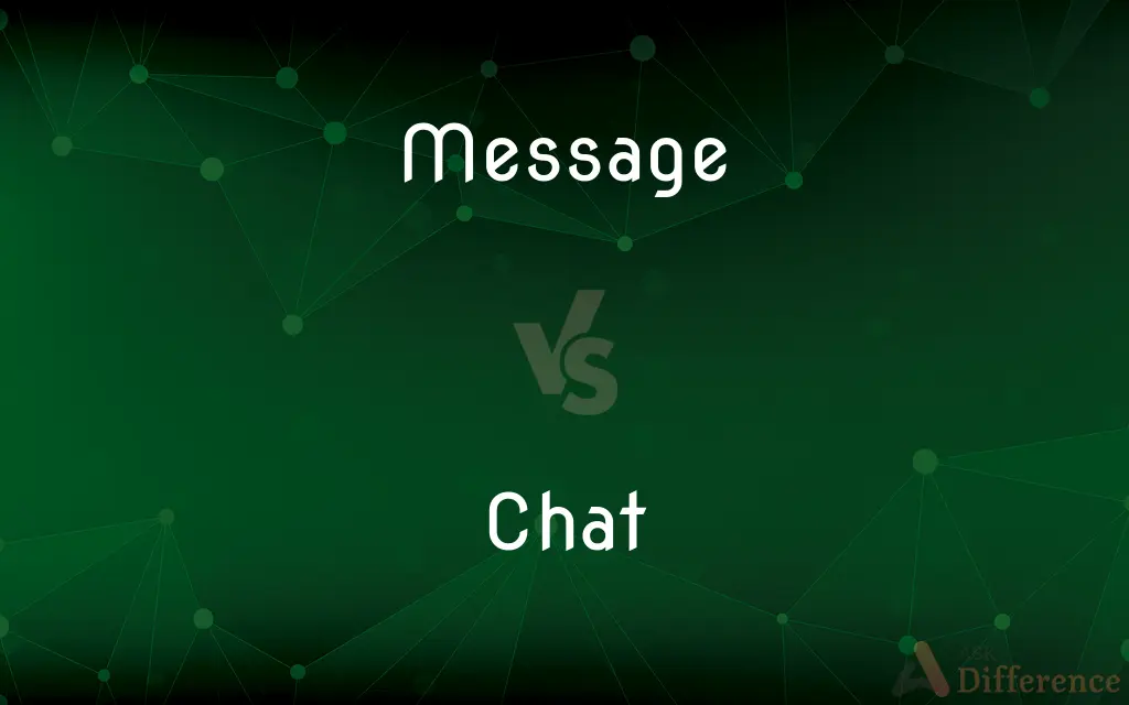 Message vs. Chat — What's the Difference?