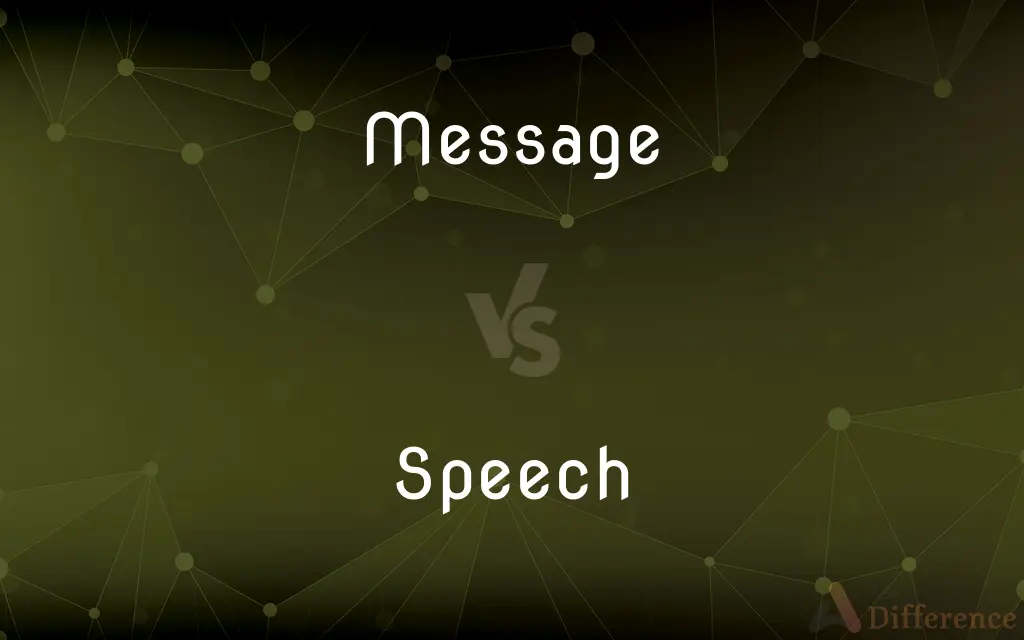 Message vs. Speech — What's the Difference?