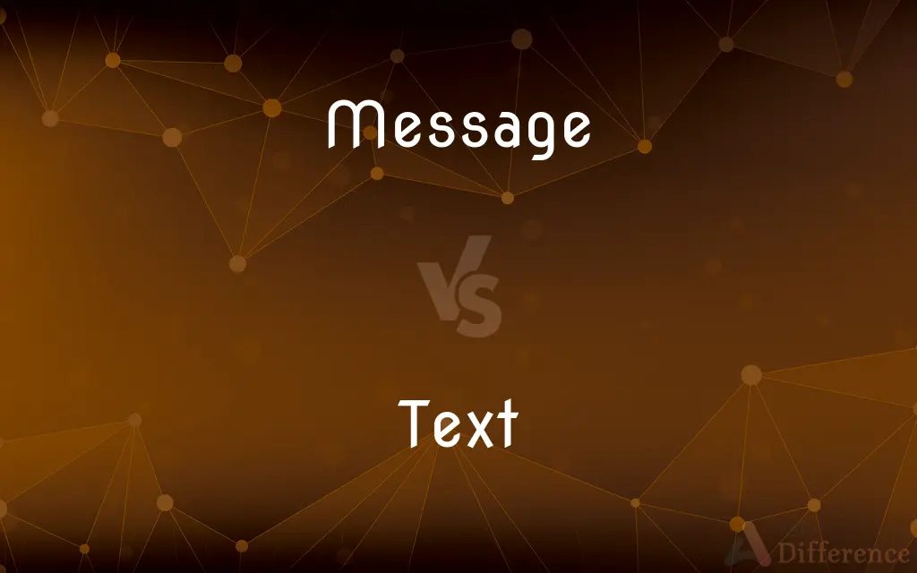 Message vs. Text — What's the Difference?