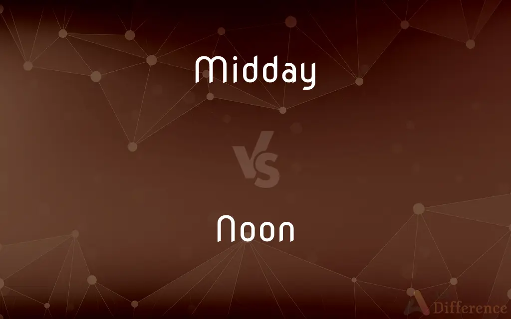 Midday vs. Noon — What's the Difference?