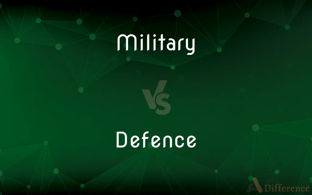 Military vs. Defence — What's the Difference?