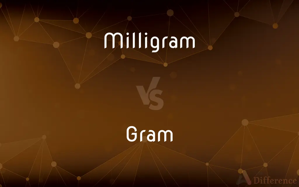 Milligram vs. Gram — What's the Difference?
