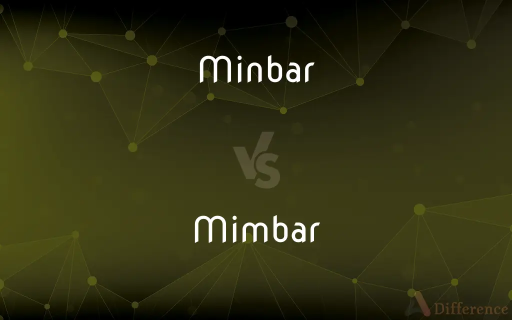 Minbar vs. Mimbar — What's the Difference?