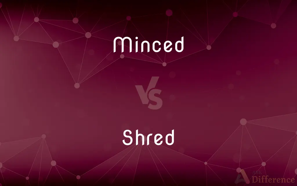 Minced vs. Shred — What's the Difference?