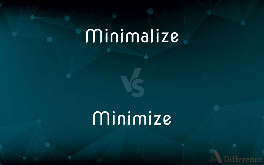 Minimalize vs. Minimize — What's the Difference?