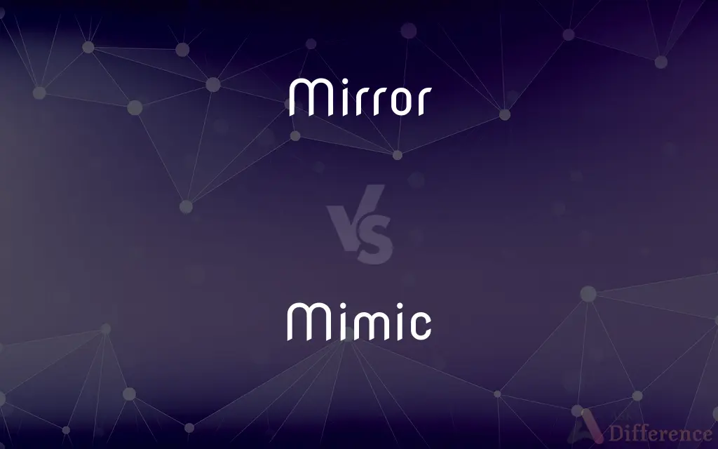 Mirror vs. Mimic — What's the Difference?