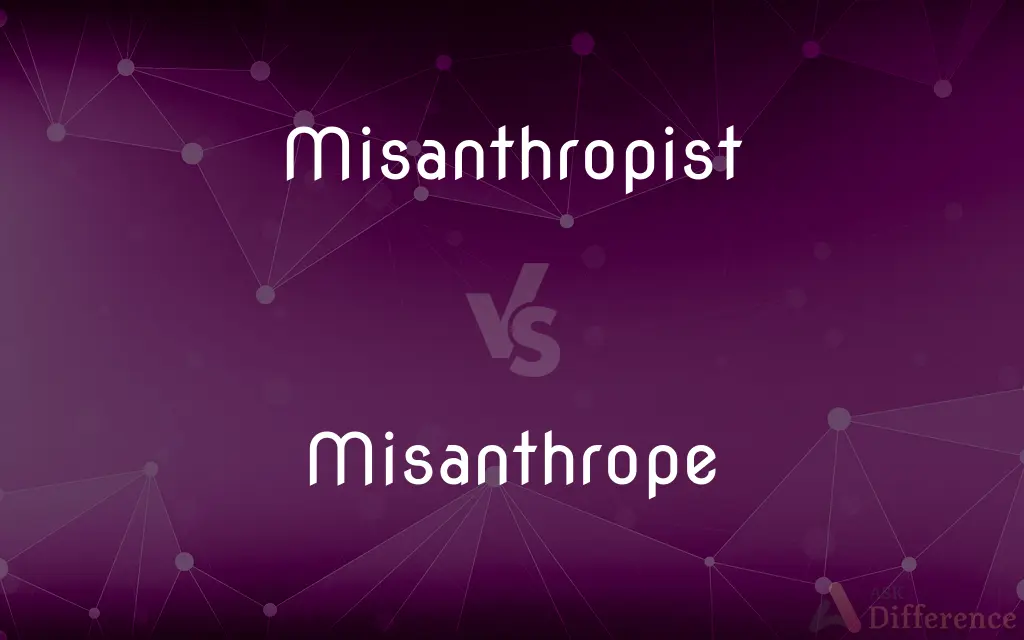 Misanthropist vs. Misanthrope — What's the Difference?