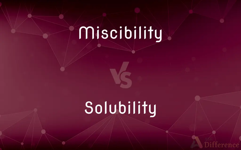 Miscibility vs. Solubility — What's the Difference?