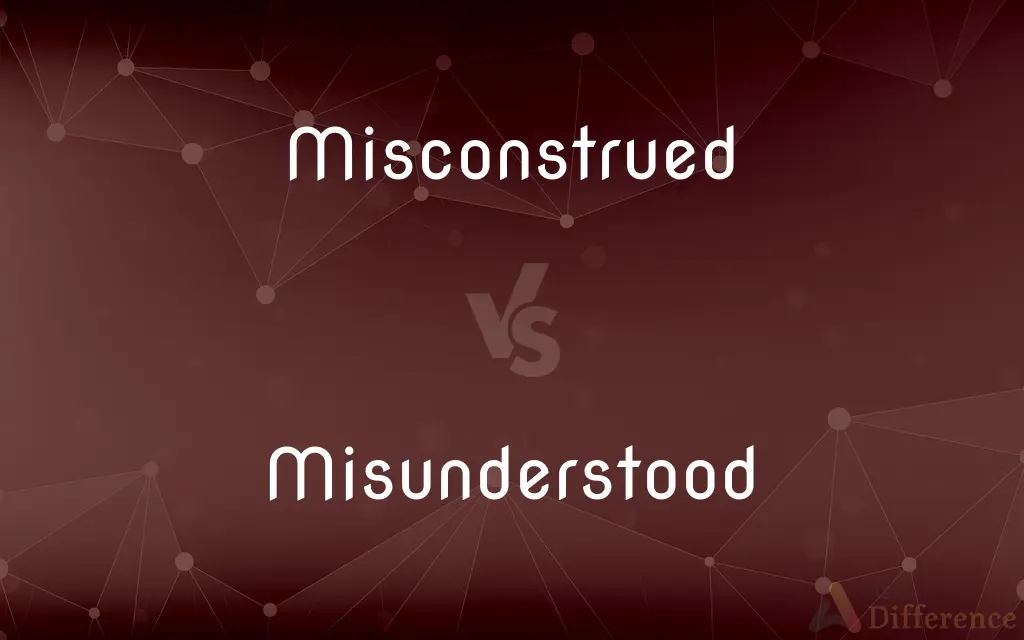 Misconstrued vs. Misunderstood — What's the Difference?
