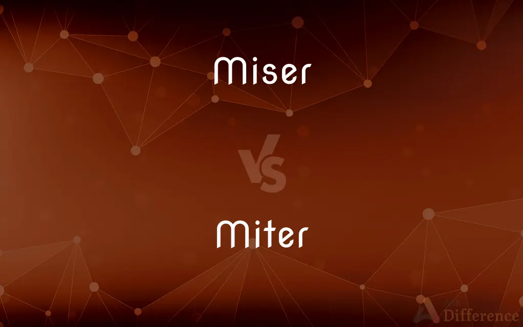 Miser vs. Miter — What's the Difference?