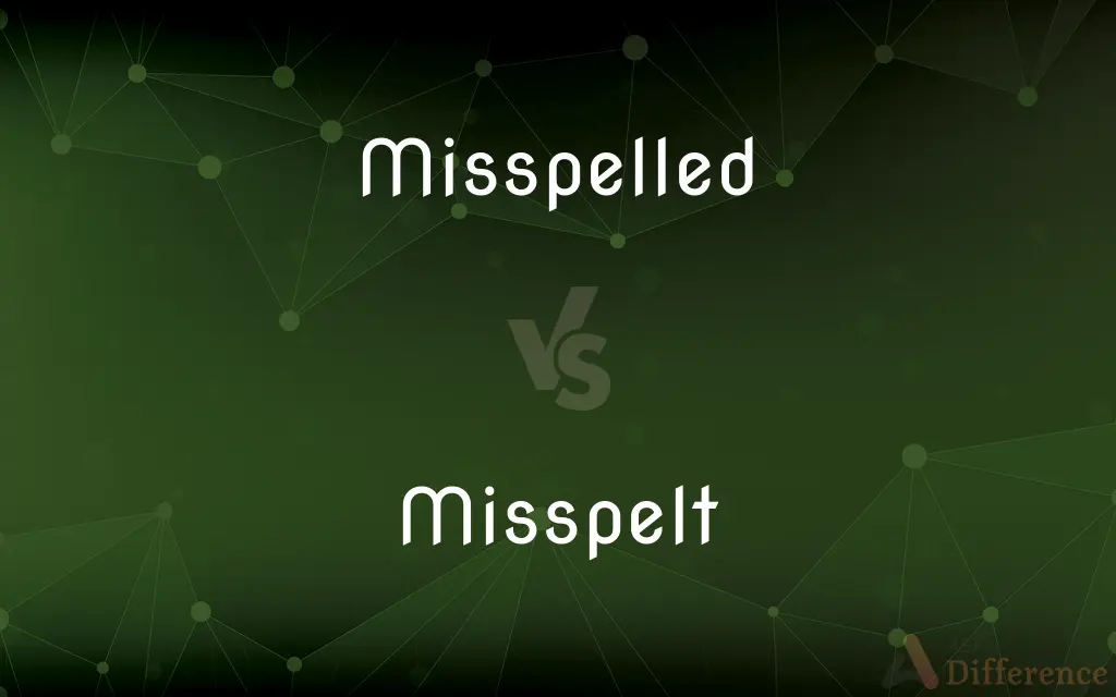 Misspelled vs. Misspelt — What's the Difference?